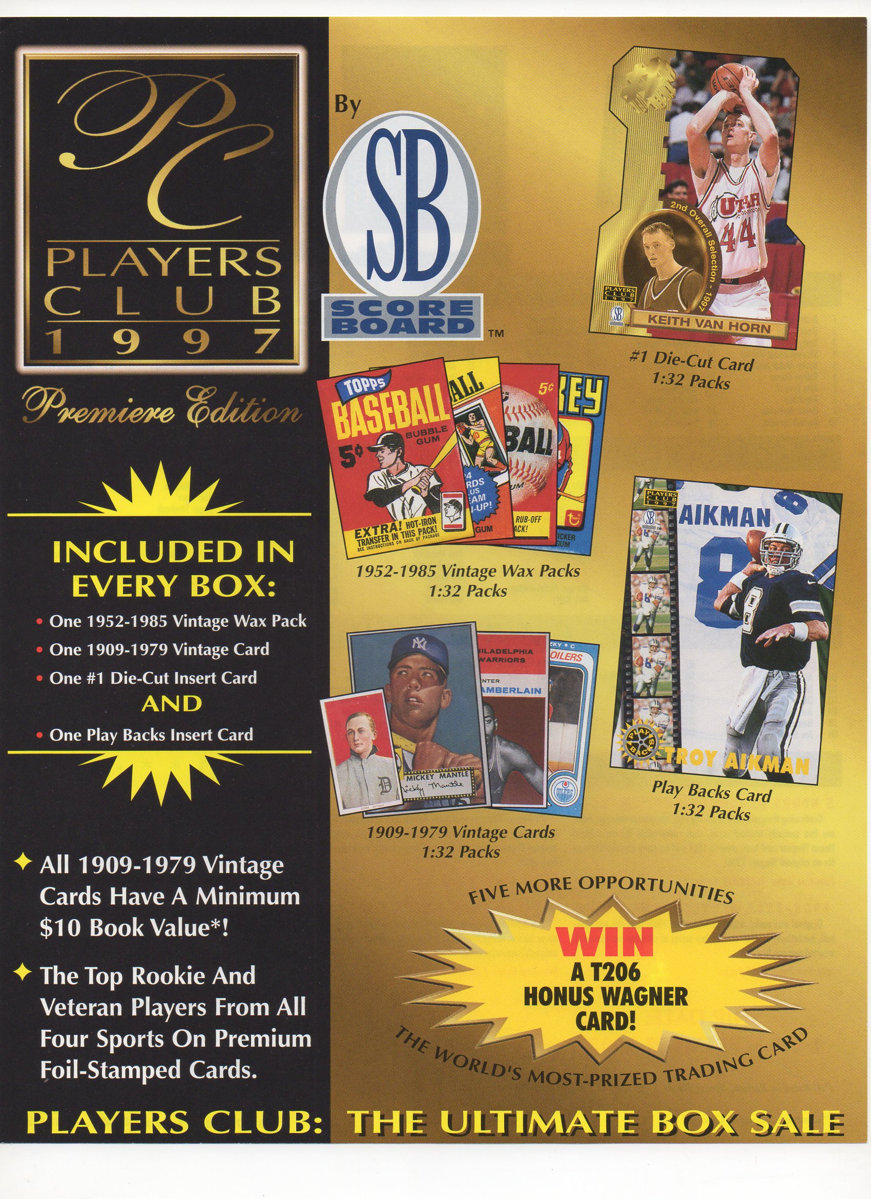 1997 players club, 2 sided flyer