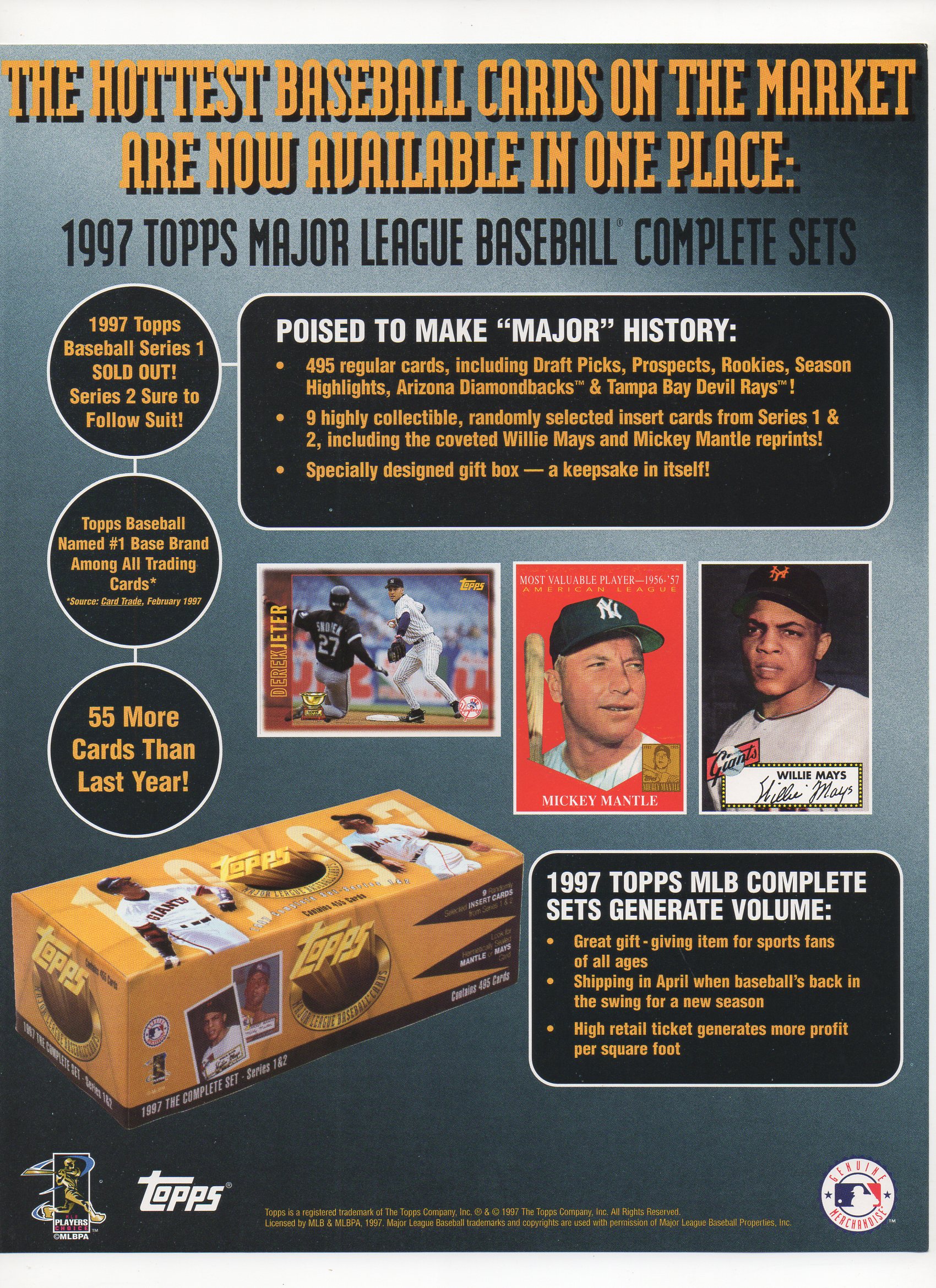 1997 Topps ad flyer, one sided