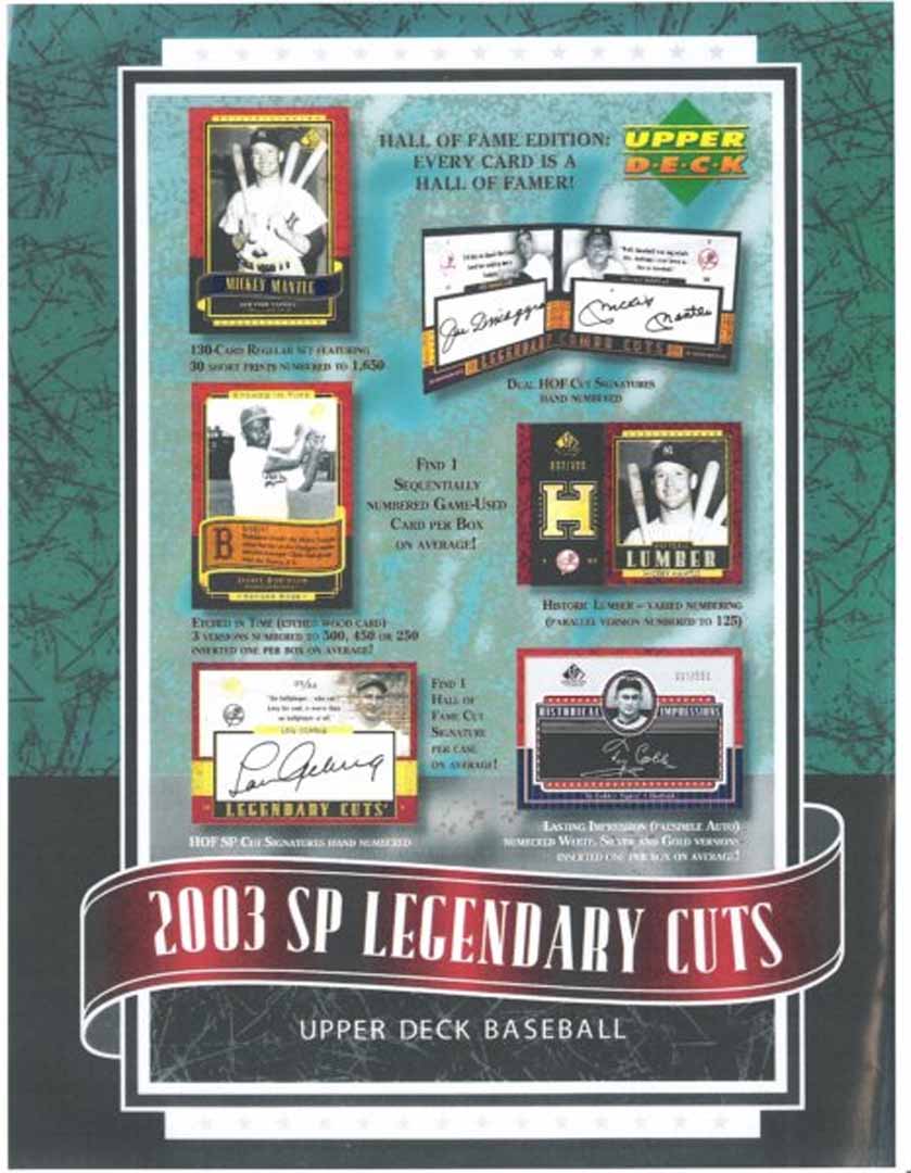 2003 sp legendary cuts